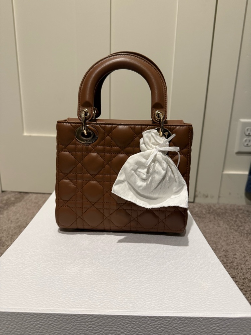 Dior Small Lady Dior MyABC Satchel in Tan Leather with Gold Hardware - Picture 8 of 14